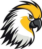 The head of an eagle is shown on a white background vector