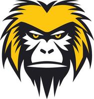 The gorilla head logo for the university of california, berkeley vector