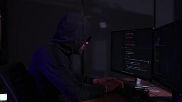 Dangerous Hooded Hacker Breaks into Government Data Servers and Infects Their System with a Virus video