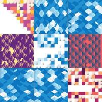 Abstract geometric pattern set vector