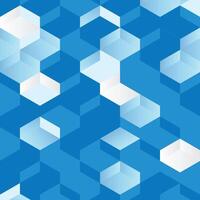 Abstract blue and white hexagonal pattern background vector
