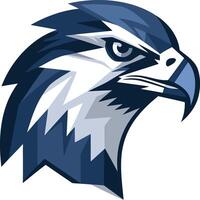 The head of an eagle is shown on a white background vector