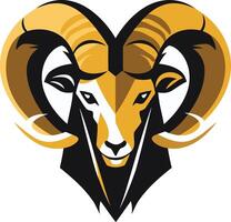The ram head logo for the university of california, berkeley vector