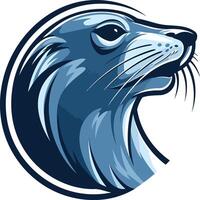 Sea lion mascot head illustration vector