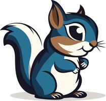 A cartoon squirrel standing on one leg vector