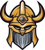 The viking helmet with horns and horns vector
