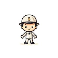 A cartoon character in a hat and suit vector