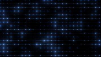Abstract loop glowing blue disco wall with light bulbs abstract background video