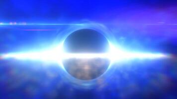 Abstract glowing object resembling a black hole video