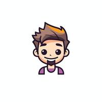A cartoon character with a smile on his face vector