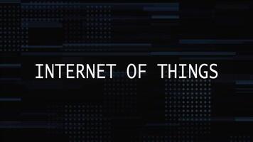 Internet Of Things Glitch Title Animation With Digital Background video