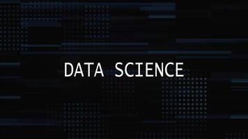 Data Science Glitch Title Animation With Digital Background video