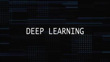 Deep Learning Glitch Title Animation With Digital Background video