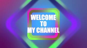 WELCOME TO MY CHANNEL LIQUID TITLE WITH GRADIENT SHAPE BACKGROUND video