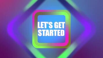 LET'S GET STARTED WELCOME LIQUID TITLE WITH GRADIENT SHAPE BACKGROUND video