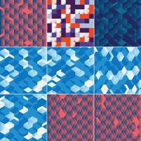 A set of different geometric patterns vector