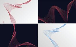 Abstract background with wavy lines vector