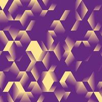 A purple and yellow background with hexagonal shapes vector