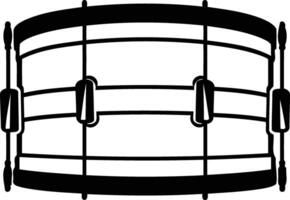 A drum with a black and white background vector