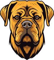 The head of a dog is shown on a white background vector