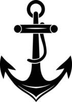 An anchor with a rope on it vector