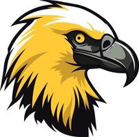 The head of an eagle is shown in this illustration vector