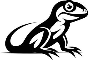 A lizard with a black and white design vector