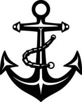 An anchor with a rope on it vector