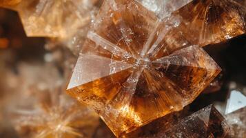 Close-up of an andalusite crystal showcasing natural color gradients. photo