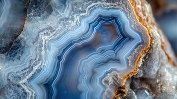 Polished blue lace agate showcasing detailed layers photo
