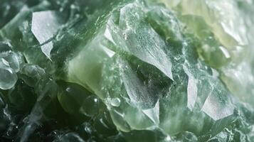 Jade gemstone showcasing deep green tones and polished clarity. photo