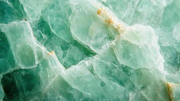 Detailed amazonite crystal close-up with striking green contrasts photo