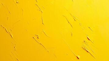 A vibrant abstract painting featuring bold, textured brush strokes in bright yellow, creating a dynamic and energetic visual effect. photo
