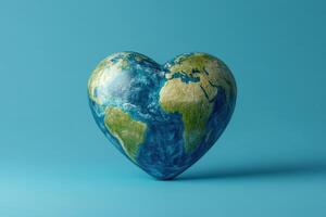 A heart-shaped globe symbolizing love for our planet photo