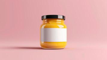 A Jar of Sunshine on a Pink Background photo