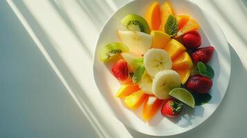 A Summery Fruit Salad Under the Morning Light photo