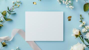 White Blooms and Blank Canvas A Simple, Elegant Spring Invitation photo