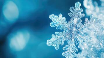 Intricate Beauty of a Delicate Snowflake Captured in Detail photo