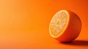 A Sliced Orange Glowing Under a Warm Afternoon Sun photo