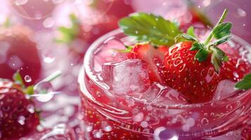 A Refreshing Strawberry Iced Tea On A Summer Day photo