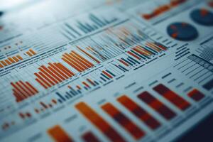 Colorful data visualizations showcasing trends and insights photo