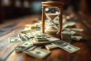 Time and wealth intertwined in a dramatic composition photo