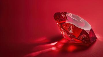 A Crimson Gem Gleams Under the Soft Red Light photo