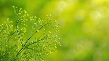 Delicate Dill Blooms in Soft Morning Light photo