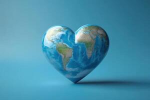 Heart-shaped globe symbolizing love for our planet photo