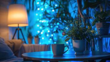 A Nighttime Oasis With a Cup of Tranquility photo