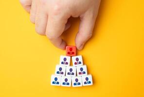 A bad boss ruins the team. An incompetent leader disrupts the work of the department. Reduced efficiency and morale. Conflict with the team. Business collapse. photo