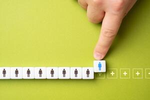 Adding new people to the list. Hiring and recruiting for work. Guest or friend list. Attracting recruits. photo