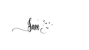 Animated Save The Date Text Animation video