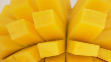 Mango close up rotating. Fruit tropical. Loop. video